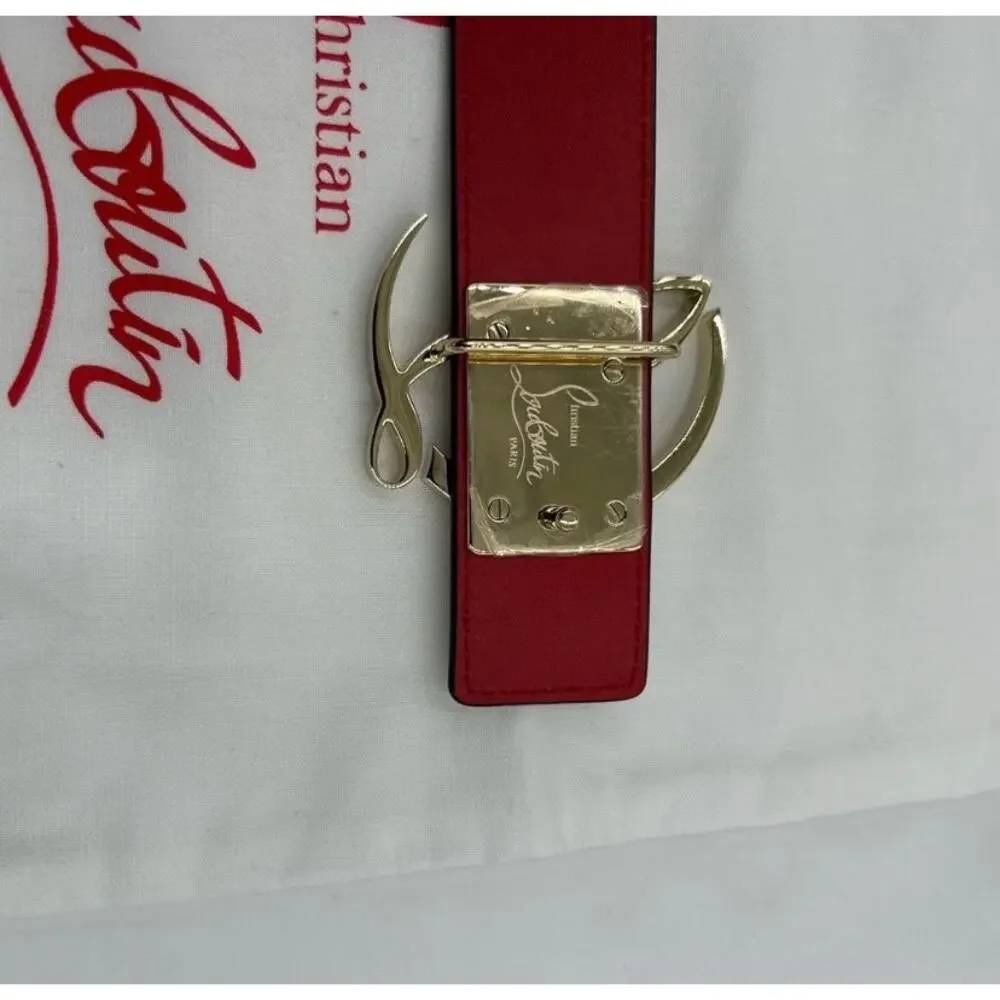 Women's Christian Louboutin CL logo belt size 85 cm/34 inches made in Italy